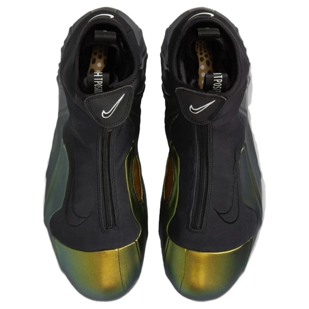 Nike Air Flightposite Mens Size 12.5 Shoes Metallic Green-Goblin 2024 FV5582-700 - Picture 4 of 8
